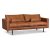 Landö 2,5-sits soffa - Cognac (Ecoläder) + Fläckborttagare för möbler