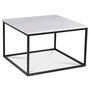 Accent soffbord 75 - Vit marmor / Svart