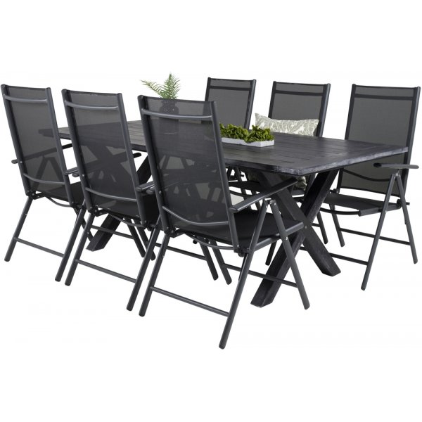 Rives utematgrupp med 6 st Break stolar - Svart