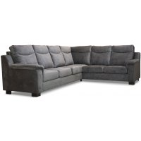 Atlas hörnsoffa med hög rygg (5 personer) - Grå chenille Atlas hörnsoffa med hög rygg (5 personer) - Grå chenille