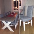 Älskar stolar från första stund vi såg dom och dom är lika snygga i verkligheten. En miss är att det inte står nånstans eller bild på baksidan av stolen för där är det också knappar, jag trodde de skulle va en rak rygg men jag gillar dom ändå :) Lova matstol - Valfri färg på klädsel och stomme!