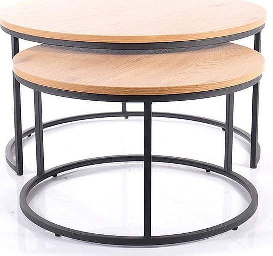 Set de table 80/60 cm - Chne/noir