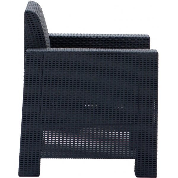 Groupe de salon Aksu avec canapé 3 places - Anthracite Groupe de salon Aksu avec canapé 3 places - Anthracite