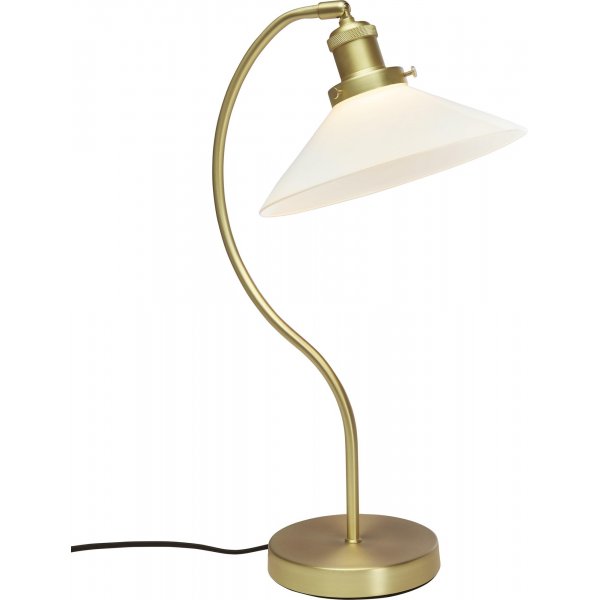 Lampe de table Axel / Verre opale/laiton - 25 cm