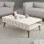 Table basse Lyon 105 x 60 cm - Crme/noyer