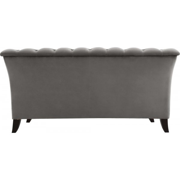 Canapé 2 places Chesterfield gris - Henry + Nettoyage textile pour meubles Canapé 2 places Chesterfield gris - Henry + Nettoyage textile pour meubles