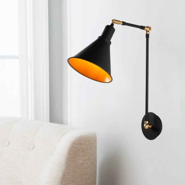 Berkeley wandlamp N-682 - Zwart