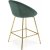 Tabouret de bar Pelican 112 - Vert fonc/or