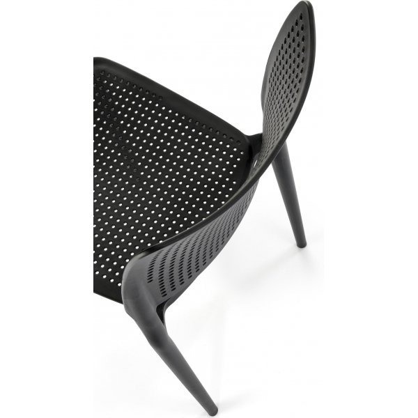 Chaise de salle  manger empilable Cadeira 514 - Noir