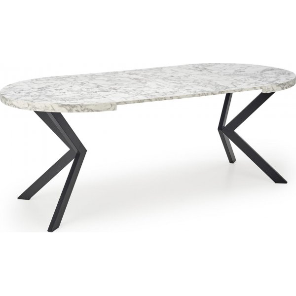 Table à manger Nastro 100-250 cm - Marbre blanc/noir Table à manger Nastro 100-250 cm - Marbre blanc/noir