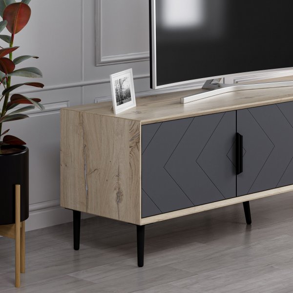 Meuble TV Berry - Anthracite Meuble TV Berry - Anthracite