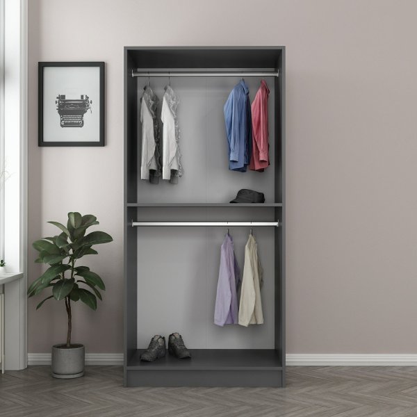 Armoire Cikani 90x52x210 cm - Anthracite
