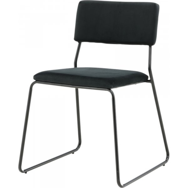 Chaise Frequency - Velours noir