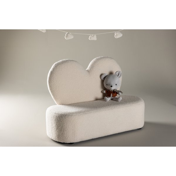 Kids soffa - Vit teddy Kids soffa - Vit teddy