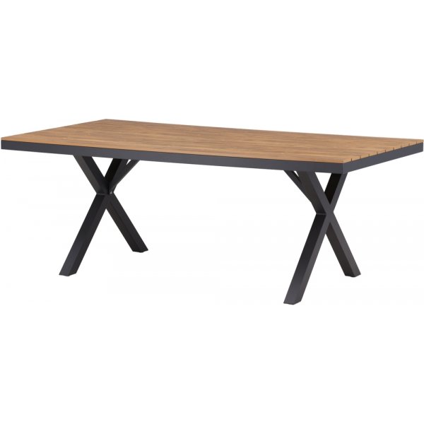 Garcia matbord 200 x 100 cm - Brun/Svart