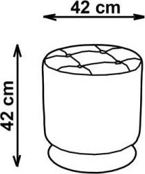 Taste fotpall - Vitt PU / Krom + Fläckborttagare för möbler Taste fotpall - Vitt PU / Krom + Fläckborttagare för möbler