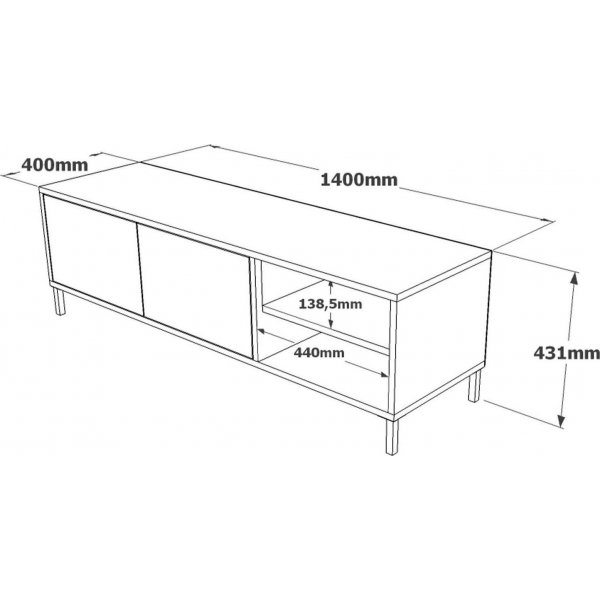 Retro TV-b�nk 3 - Felt/marmor