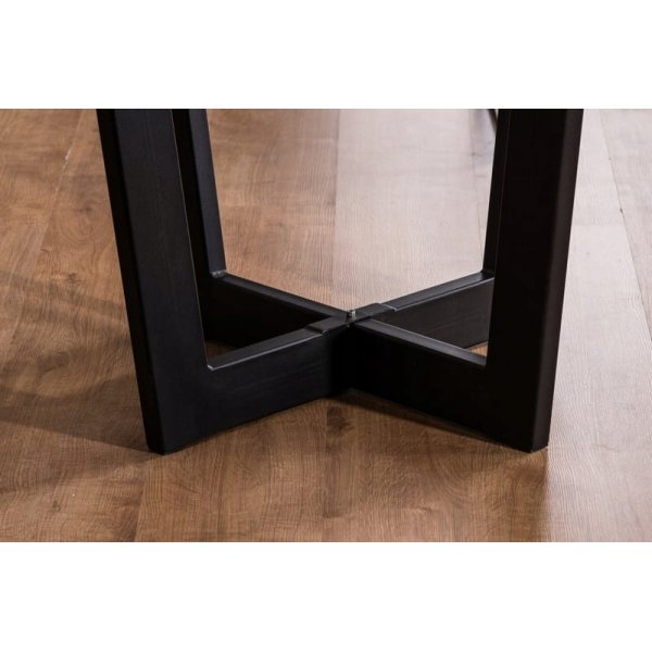 Table à manger Cono Ø90 cm - Chêne/noir Table à manger Cono Ø90 cm - Chêne/noir