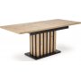 Lamello matbord 130-180 x 80 cm - Artisan ek/svart