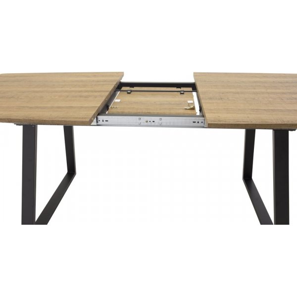 Table à manger Hallsberg 160-200 cm - Noir/imitation Table à manger Hallsberg 160-200 cm - Noir/imitation