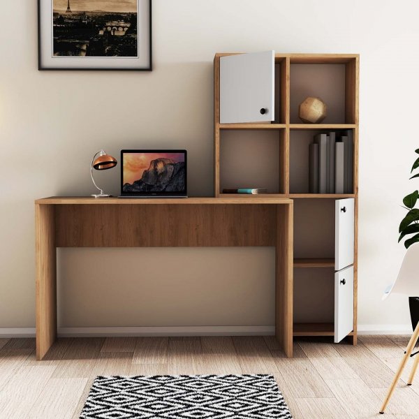 Bureau Silence 156,8 x 51,5 cm, droite - Chêne/blanc Bureau Silence 156,8 x 51,5 cm, droite - Chêne/blanc