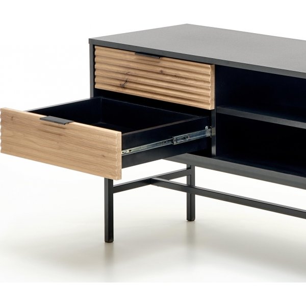 Banc multimdia Laguna - Chne artisanal/noir