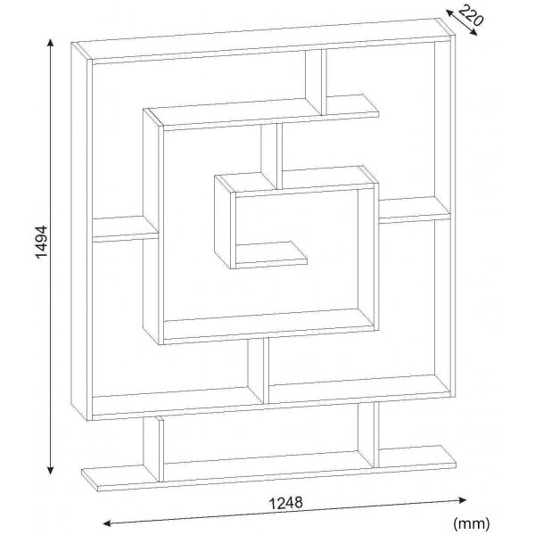 Sarmasik bokhylla - Vit