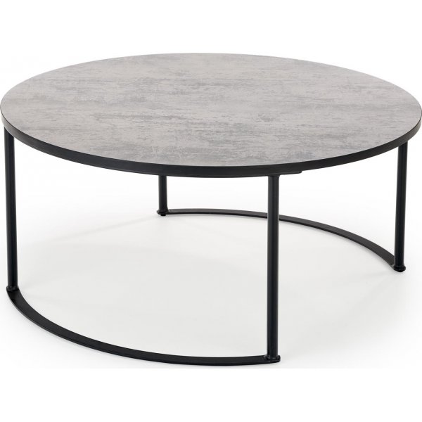 Table basse Macao Ø80 cm - Gris/noir Table basse Macao Ø80 cm - Gris/noir