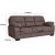 Canap 3 places Albert en tissu microfibre marron