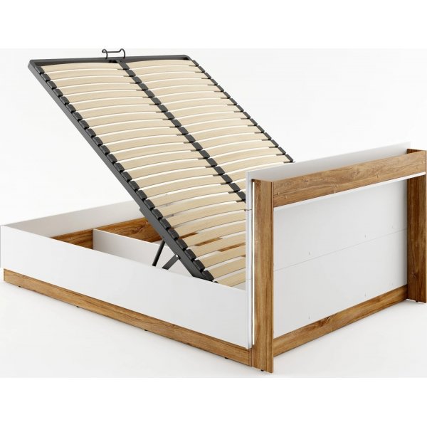 Bed 180 x 200 cm - Wit/Stirling Oak Bed 180 x 200 cm - Wit/Stirling Oak