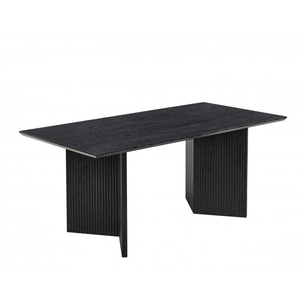Crossby matbord 180x90 cm - Svartbetsad ek Crossby matbord 180x90 cm - Svartbetsad ek