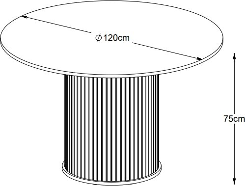 Mood runt bord i svartbetsad ek - Ø120 cm Mood runt bord i svartbetsad ek - Ø120 cm
