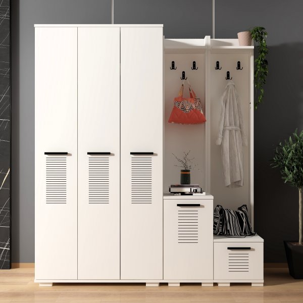 Cintre Asimo 160 x 45 x 183 cm - Blanc Cintre Asimo 160 x 45 x 183 cm - Blanc