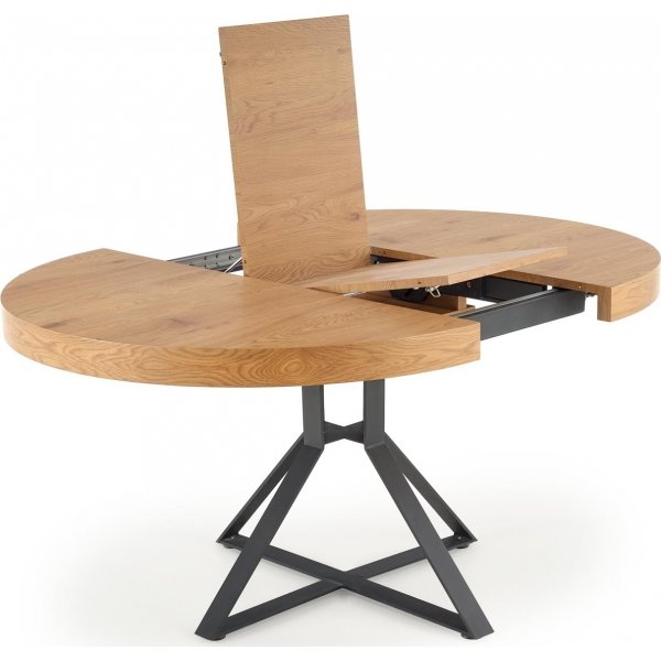 Table à manger Mercy 120-160 x 120 cm - Chêne/noir Table à manger Mercy 120-160 x 120 cm - Chêne/noir