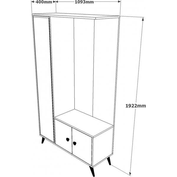 Vilamo hallmbel - Furu/vit