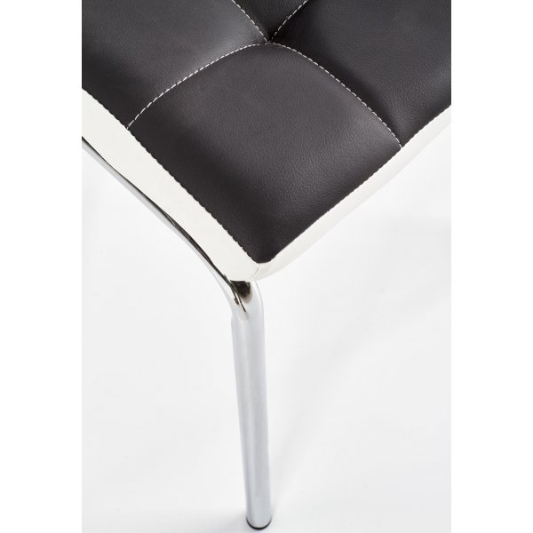 Chaise Isak - Blanc/noir (PU) / Chrome Chaise Isak - Blanc/noir (PU) / Chrome