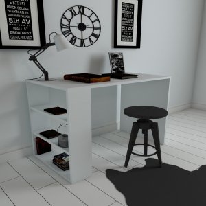 Cool skrivbord 90x50 cm - Vit - Skrivbord med hyllor | lådor, Skrivbord, Kontorsmöbler