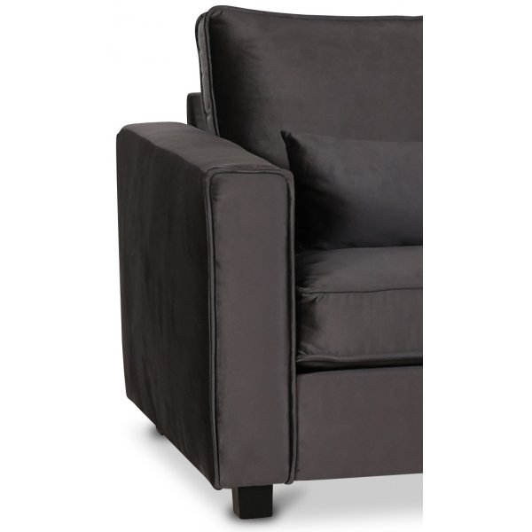 Fauteuil 1,5 places Adore - Gris argent (velours) Fauteuil 1,5 places Adore - Gris argent (velours)