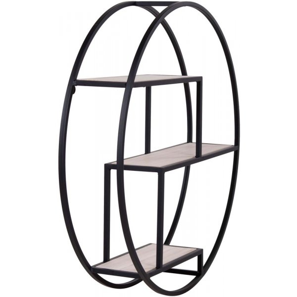 tagre murale ronde - Noir/placage