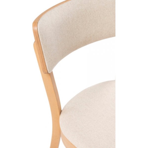 Chaise de salle  manger solide - Couleur optionnelle du cadre et du rembourrage