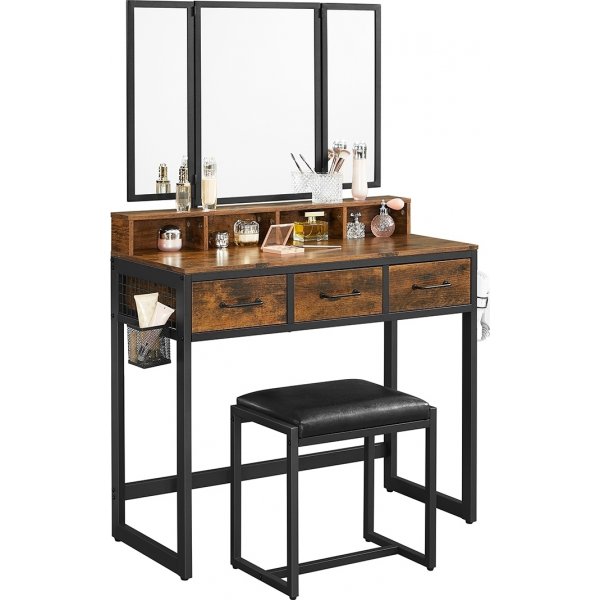 Jennie kaptafel 90 x 40 cm - Bruin/zwart Jennie kaptafel 90 x 40 cm - Bruin/zwart