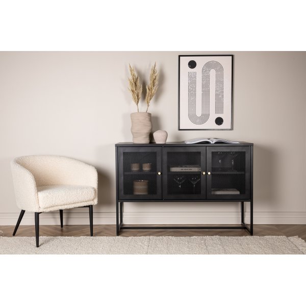 Buffet Trerike - Noir + Pieds de meubles Buffet Trerike - Noir + Pieds de meubles