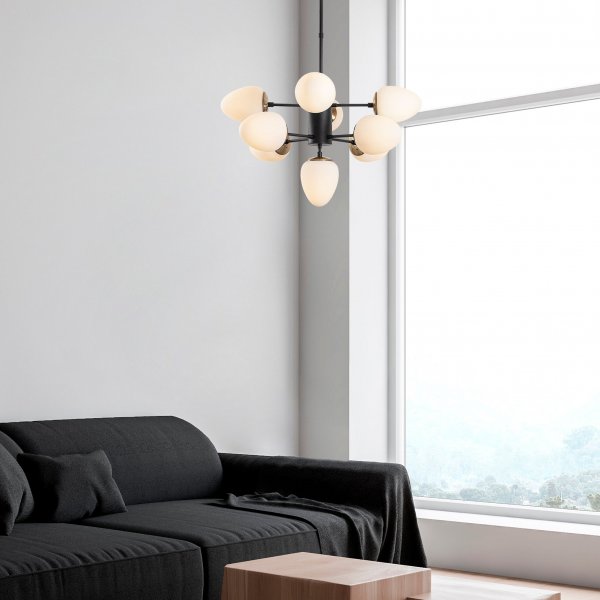 Basar taklampa 10315 - Svart/vit