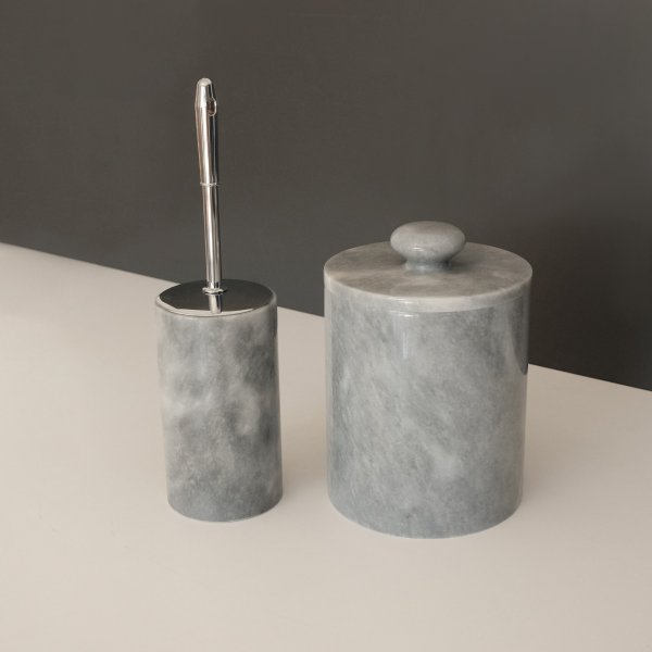 Badrumsset i grå marmor från Verona med 2 delar Badrumsset i grå marmor från Verona med 2 delar