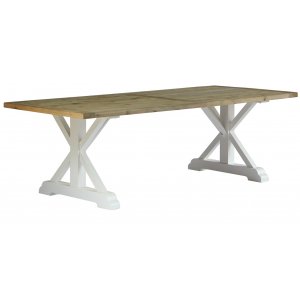 Rufus matbord med kryssben i tervunnen furu 240x100 cm