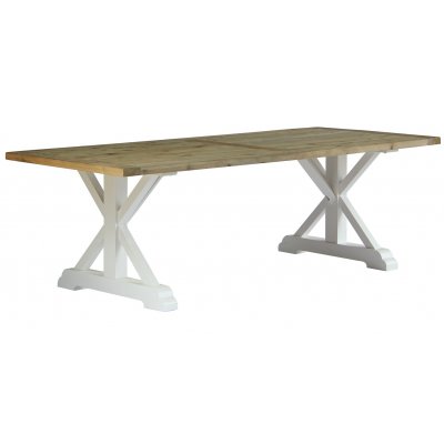 Rufus matbord med kryssben i återvunnen furu 240x100 cm