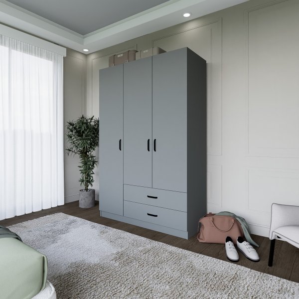 Yaman garderob 120 x 45 x 180 cm - Gr