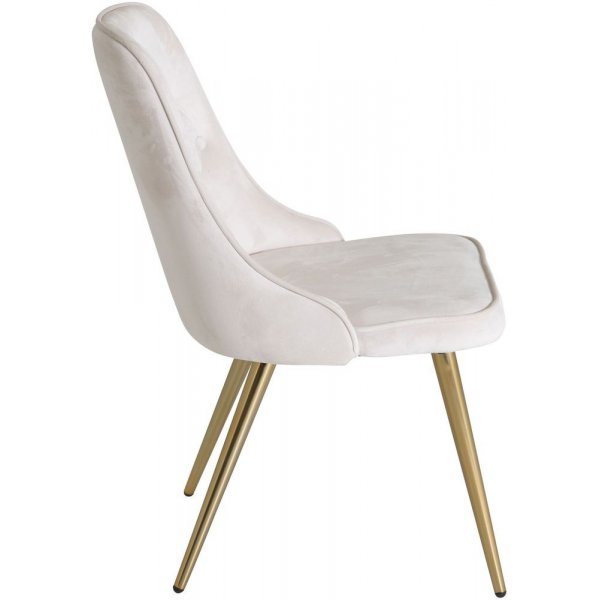 Chaise de salle à manger Alice Deluxe - Beige/laiton Chaise de salle à manger Alice Deluxe - Beige/laiton