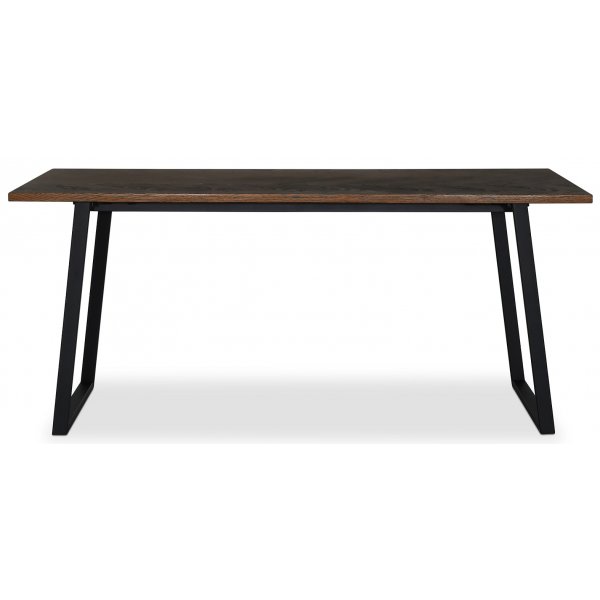 Edge matbord 140x90 - Brownstained fishbone