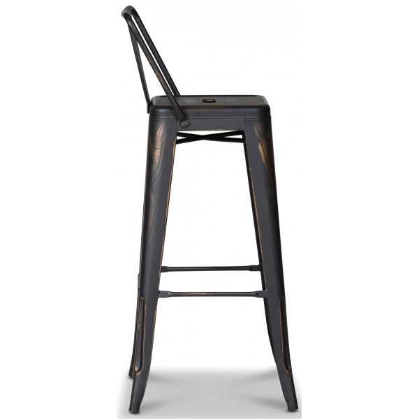 France Barstol i metall - Svart / Guld France Barstol i metall - Svart / Guld